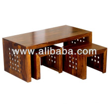 Table basse en bois massif en bois de 3